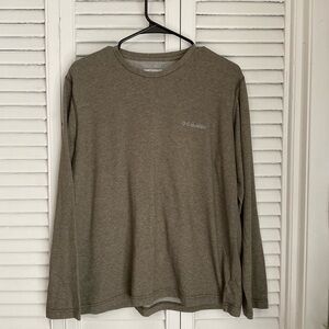 Columbia Omni-wick Lightweight Olive Green Long Sleeve Top Men’s Sz M